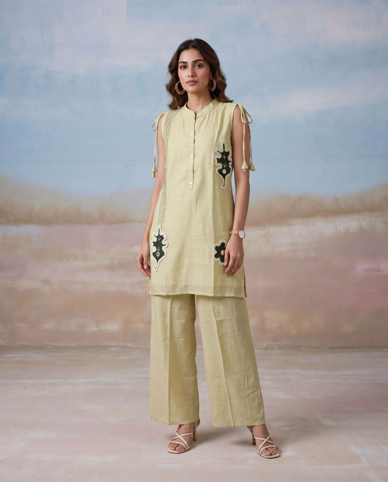 K 1253 BOUTIQUE CHANDERI WITH COTTON MANUAL WORK CORD SET BUY SURAT